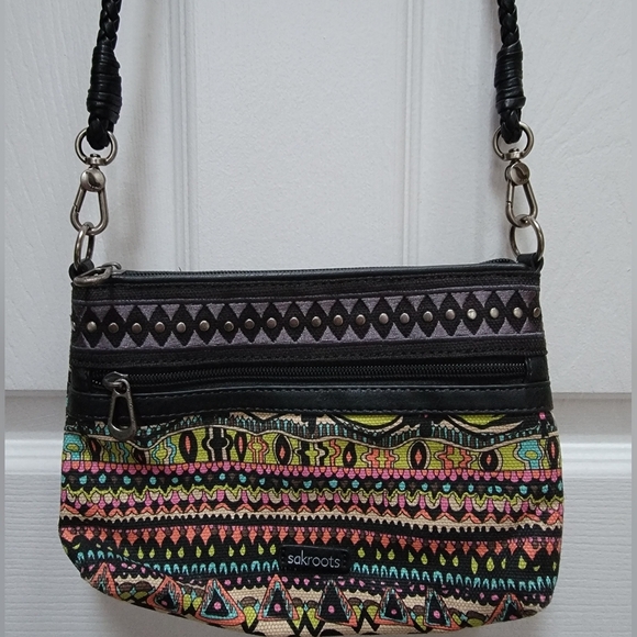 Sakroots Campus Mini Multicolor Artist Circle Crossbody Bag - Picture 1 of 4
